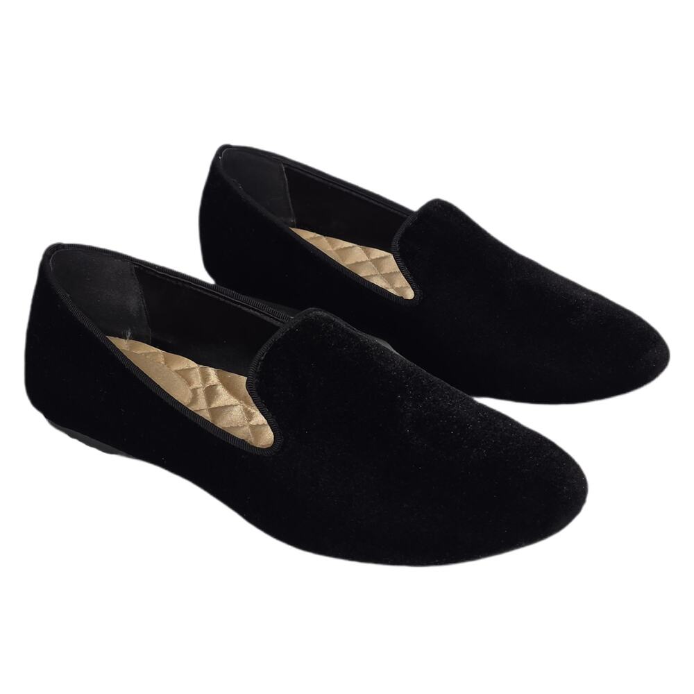 BIRDIES βTHE STARLINGβ VELVET LOAFERS β BLACK β WOMENβS 7 β QUILTED GOLD INSOLE